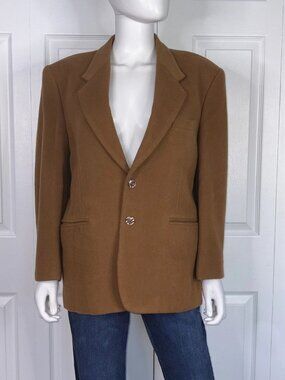 Women's small autumn cashmere camel coat
